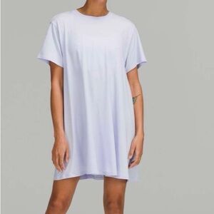 NWT Lululemon All Yours Tee T-Shirt Dress Pastel Blue Short-Sleeve Women’s 18